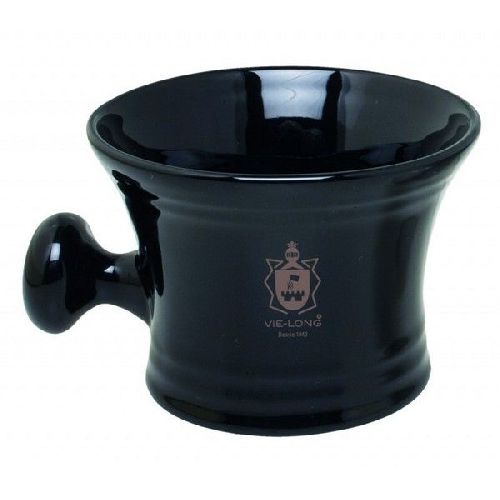 Imagen de Taza de afeitar porcelana negra Vie-Long