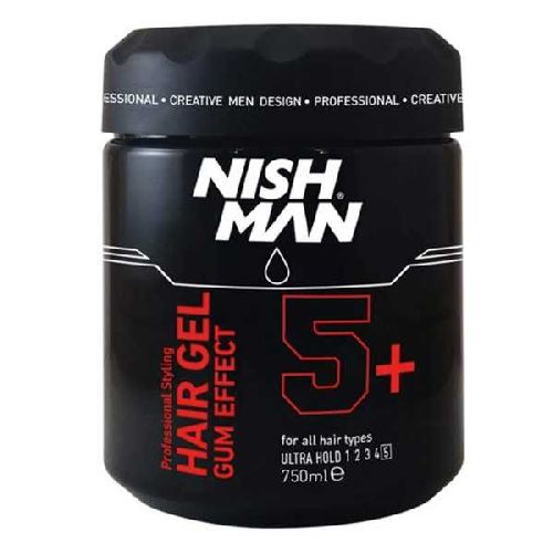 Imagen de Gel fijador Gum Effect Ultra Hold 5+ NISHMAN 750ml